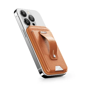 Кожаный чехол-бумажник Find My с подставкой ESR HaloLock Geo Wallet Stand MagSafe Caramel Brown для iPhone 15 | 14 | 13 | 12 - Фото 2