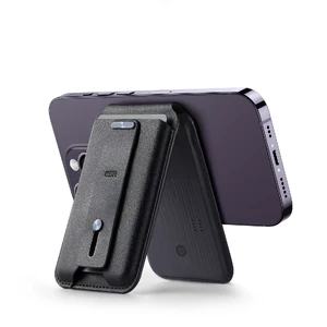 Шкіряний чохол-гаманець Find My із підставкою ESR HaloLock Geo Wallet Stand MagSafe Black для iPhone 15 | 14 | 13 | 12 - Фото 4