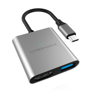 Купить Хаб (адаптер) HyperDrive 4K30Hz HDMI 3-in-1 USB-C PD Hub для MacBook | iPad Space Gray