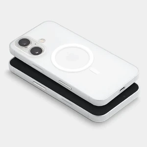 Ультра-тонкий чохол iLoungeMax Soft Touch MagSafe Frosted Clear для iPhone 16 - Фото 5
