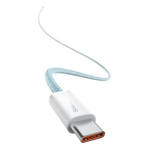 Нейлоновый кабель Type-C to Type-C для быстрой зарядки Baseus Dynamic Series 100W Blue (1m) - Фото 3