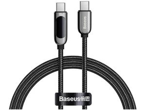 Нейлоновий кабель Type-C to Type-C з дисплеєм Baseus Display Fast Charging 100W (1m)