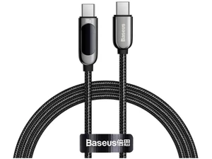 Нейлоновый кабель Type-C to Type-C с дисплеем Baseus Display Fast Charging 100W (2m) CATSK-C01 - Фото 1