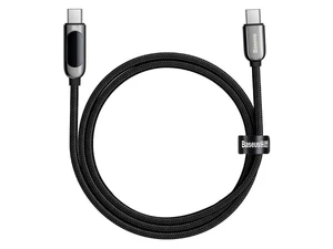 Нейлоновый кабель Type-C to Type-C с дисплеем Baseus Display Fast Charging 100W (2m) - Фото 2