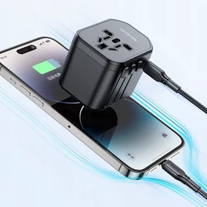 Універсальний перехідник (адаптер) McDodo Fast Charging Universal Travel Adapter PD 20W + EU | US | AU | UK Black - Фото 8
