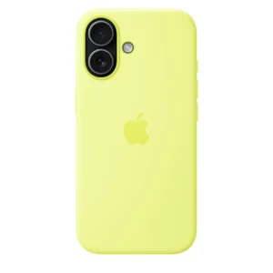 Силиконовый чехол Apple Silicone Case with MagSafe Neon Yellow для iPhone 17 - Фото 5