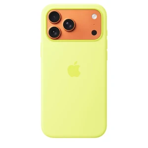 Силіконовий чохол Apple Silicone Case with MagSafe Neon Yellow для iPhone 17 Pro Max  - Фото 1