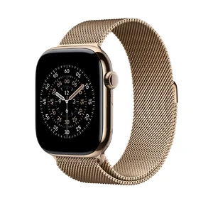 Ремінець Apple Milanese Loop Gold для Apple Watch 49mm | 46mm | 45mm | 44mm Розмір M/L  - Фото 1