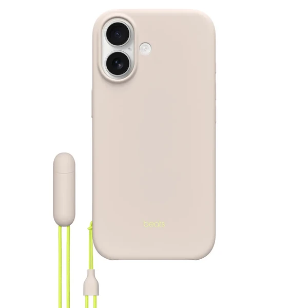 Чохол зі шнурком-підставкою Beats Kickstand Case with MagSafe and Camera Control Lime Stone для iPhone 17 у Житомирі