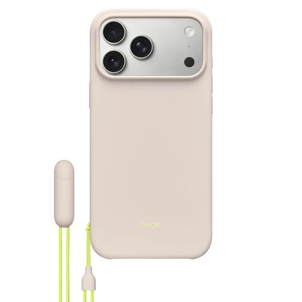 Чехол со шнурком-подставкой Beats Kickstand Case with MagSafe and Camera Control Lime Stone для iPhone 17 Pro Max в Одессе
