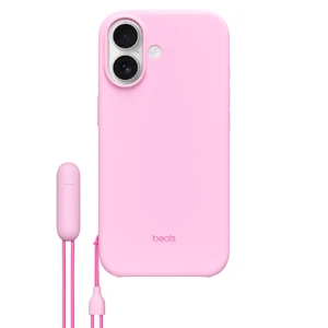 Чехол со шнурком-подставкой Beats Kickstand Case with MagSafe and Camera Control Pebble Pink для iPhone 17