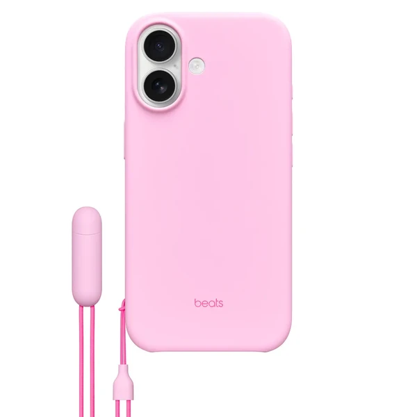 Чохол зі шнурком-підставкою Beats Kickstand Case with MagSafe and Camera Control Pebble Pink для iPhone 17 у Житомирі