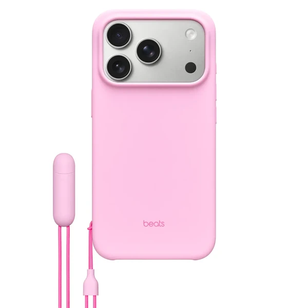 Чохол зі шнурком-підставкою Beats Kickstand Case with MagSafe and Camera Control Pebble Pink для iPhone 17 Pro у Луцьку