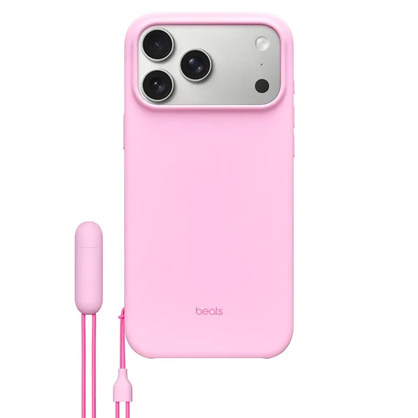 Чехол со шнурком-подставкой Beats Kickstand Case with MagSafe and Camera Control Pebble Pink для iPhone 17 Pro Max в Одессе