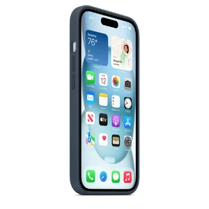 Силіконовий чохол Apple Silicone Case з MagSafe Storm Blue (MT0N3) для iPhone 15 - Фото 3