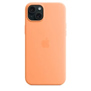 Силиконовый чехол Apple Silicone Case c MagSafe Orange Sorbet (MT173) для iPhone 15 Plus - Фото 5