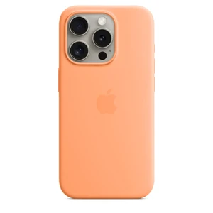 Силіконовий чохол Apple Silicone Case з MagSafe Orange Sorbet (MT1W3) для iPhone 15 Pro Max - Фото 6