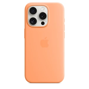 Силіконовий чохол Apple Silicone Case з MagSafe Orange Sorbet (MT1W3) для iPhone 15 Pro Max MT1W3 - Фото 1