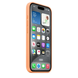 Силіконовий чохол Apple Silicone Case з MagSafe Orange Sorbet (MT1W3) для iPhone 15 Pro Max - Фото 3