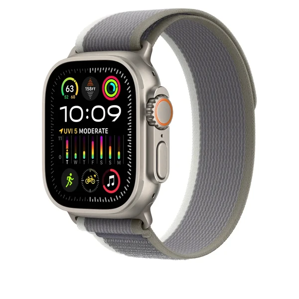 Ремешок Apple Trail Loop Green/Gray для Apple Watch Ultra 2 49 mm | 45 mm | 44 mm Размер S/M (MT5Y3)