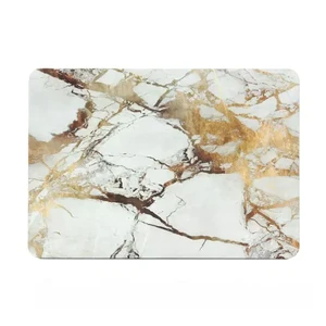 Мраморный чехол iLoungeMax Marble White | Yellow для MacBook Air 11" - Фото 2