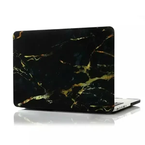 Мраморный чехол iLoungeMax Marble Black | Yellow для MacBook Pro 13" Retina  - Фото 1