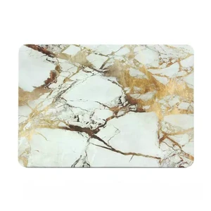 Мраморный чехол iLoungeMax Marble White | Yellow для MacBook Pro 15" Retina  - Фото 1