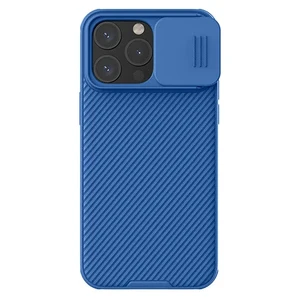 Протиуданий чохол зі шторкою для камери Nillkin CamShield Pro Blue для iPhone 15 Pro Max  - Фото 1