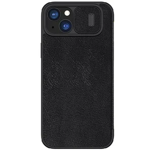 Кожаный чехол-книжка со шторкой для камеры Nillkin Qin Pro Leather Black для iPhone 15 Plus - Фото 2