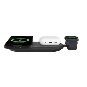 Док-станція MagSafe Belkin 3-в-1 BoostCharge Pro Charging Pad Black 15W з Qi2 для iPhone | Apple Watch | AirPods - Фото 2