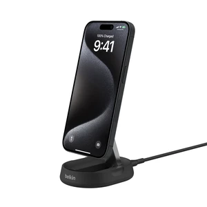 Док-станция MagSafe Belkin BoostCharge Pro Charging Stand with Qi2 15W Black для iPhone WIA008ttBK - Фото 1