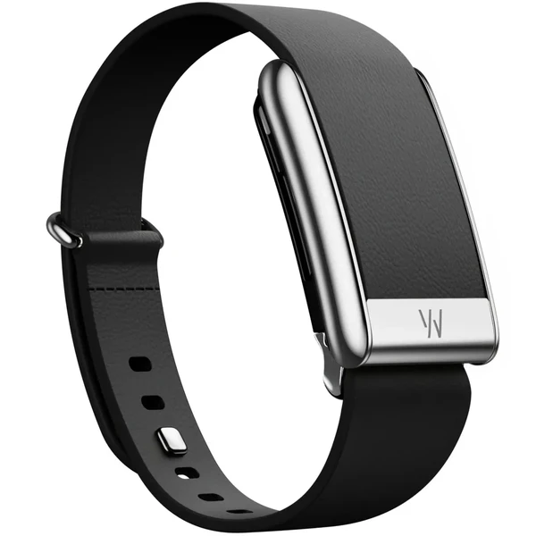 Ремінець WHOOP 5.0 LeatherLuxe Bands Tapered Large Black with Titanium у Рівному