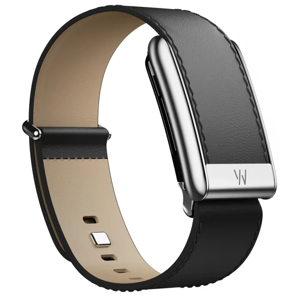 Ремінець WHOOP 5.0 LeatherLuxe Bands Straight Small Black Cream with Titanium у Рівному