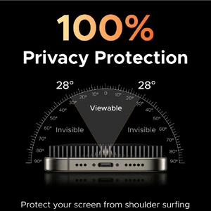 Захисне скло антишпигун UGREEN Privacy Screen Protector для iPhone 17, 2 шт - Фото 2