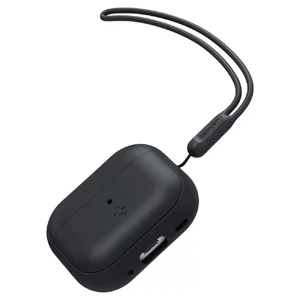 Силиконовый чехол с карабином Spigen Silicone Fit Case Black Strap для AirPods Pro 2 - Фото 5