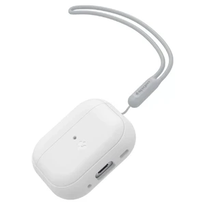 Силиконовый чехол с карабином Spigen Silicone Fit Case White Strap для AirPods Pro 2 - Фото 6