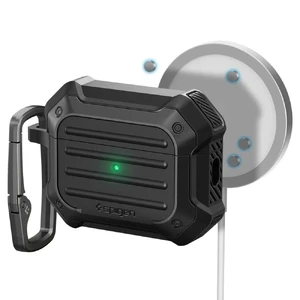 Протиударний чохол із карабіном Spigen Tough Armor (MagFit) Case Black для AirPods Pro 2 - Фото 2