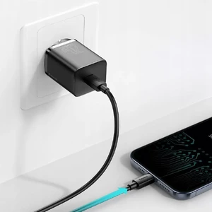 Мережевий зарядний пристрій Baseus Super Si Quick Charger 20W USB Type-C 1m Black - Фото 5
