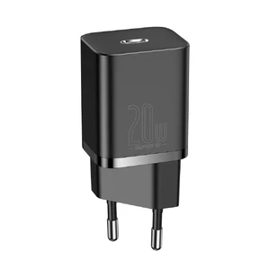 Мережевий зарядний пристрій Baseus Super Si Quick Charger 20W USB Type-C 1m Black - Фото 3