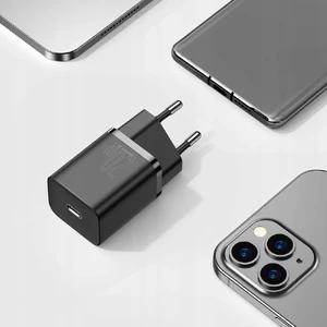 Мережевий зарядний пристрій Baseus Super Si Quick Charger 20W USB Type-C 1m Black - Фото 6