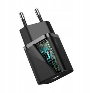 Мережевий зарядний пристрій Baseus Super Si Quick Charger 20W USB Type-C 1m Black - Фото 10