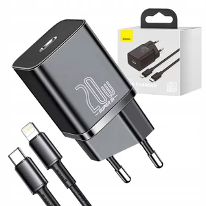 Мережевий зарядний пристрій Baseus Super Si Quick Charger 20W USB Type-C 1m Black - Фото 9