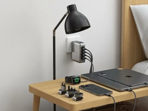 Быстрое сетевое зарядное устройство Satechi 145W GaN с 4 USB-C PD портами - Фото 3