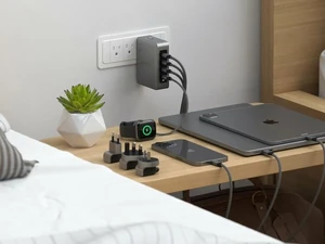 Быстрое сетевое зарядное устройство Satechi 145W GaN с 4 USB-C PD портами - Фото 4