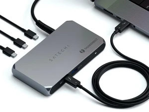 Хаб (адаптер) Satechi Slim Hub Pro з підтримкою Thunderbolt 4, 40 Гбіт/с та зарядкою 96 Вт для MacBook - Фото 2