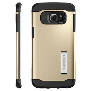 Чехол Spigen Slim Armor Champagne Gold для Samsung Galaxy S6 Edge+ - Фото 6