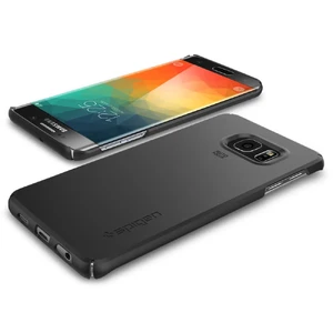 Чохол Spigen Thin Fit Black для Samsung Galaxy S6 Edge + - Фото 2