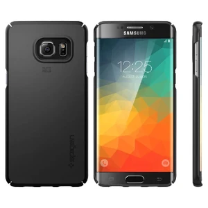 Чохол Spigen Thin Fit Black для Samsung Galaxy S6 Edge + - Фото 4