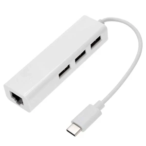 Перехідник iLoungeMax USB Type-C to Ethernet LAN + 3 iLoungeMax USB Adapter для Apple MacBook (2016-2020)  - Фото 1