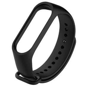 Силиконовый ремешок Xiaomi Mi Band 3 | 4 Black для фитнес-браслета - Фото 3
